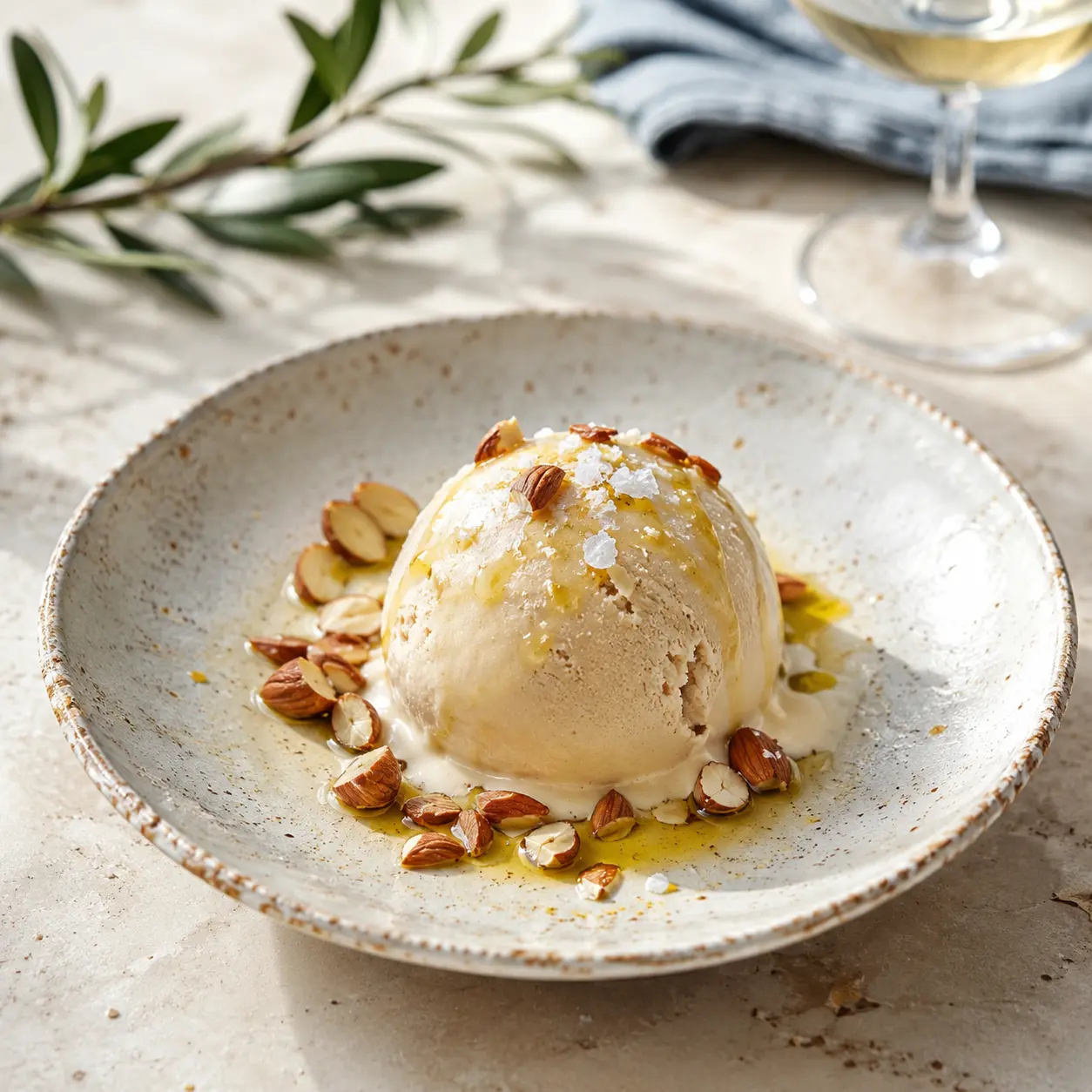 Helado de almendra