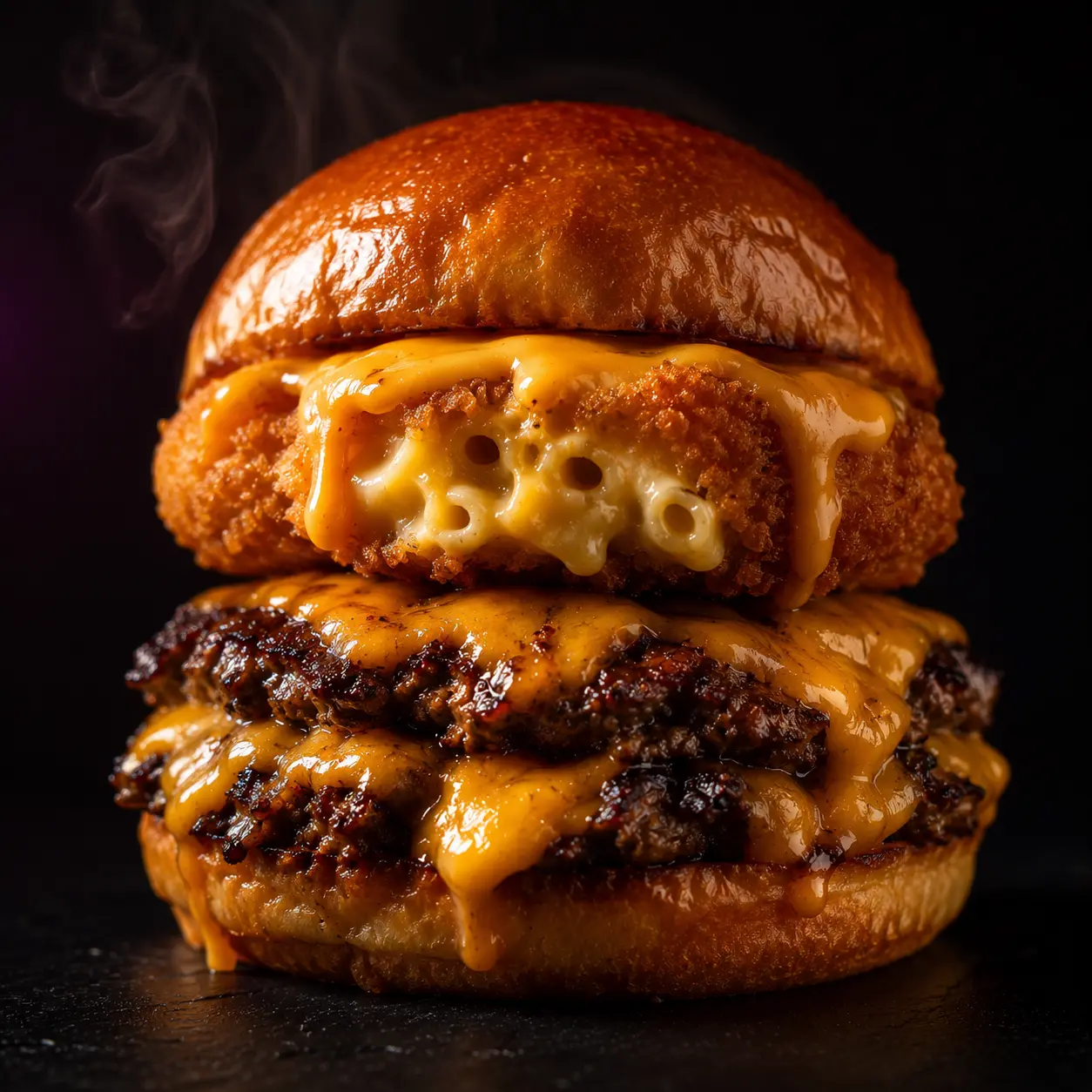 Mac & cheese burger