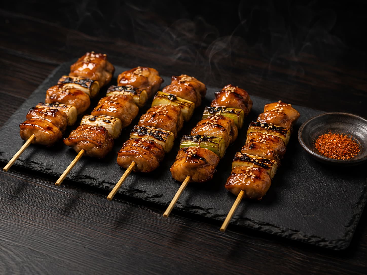 Yakitori variado (6 brochetas)