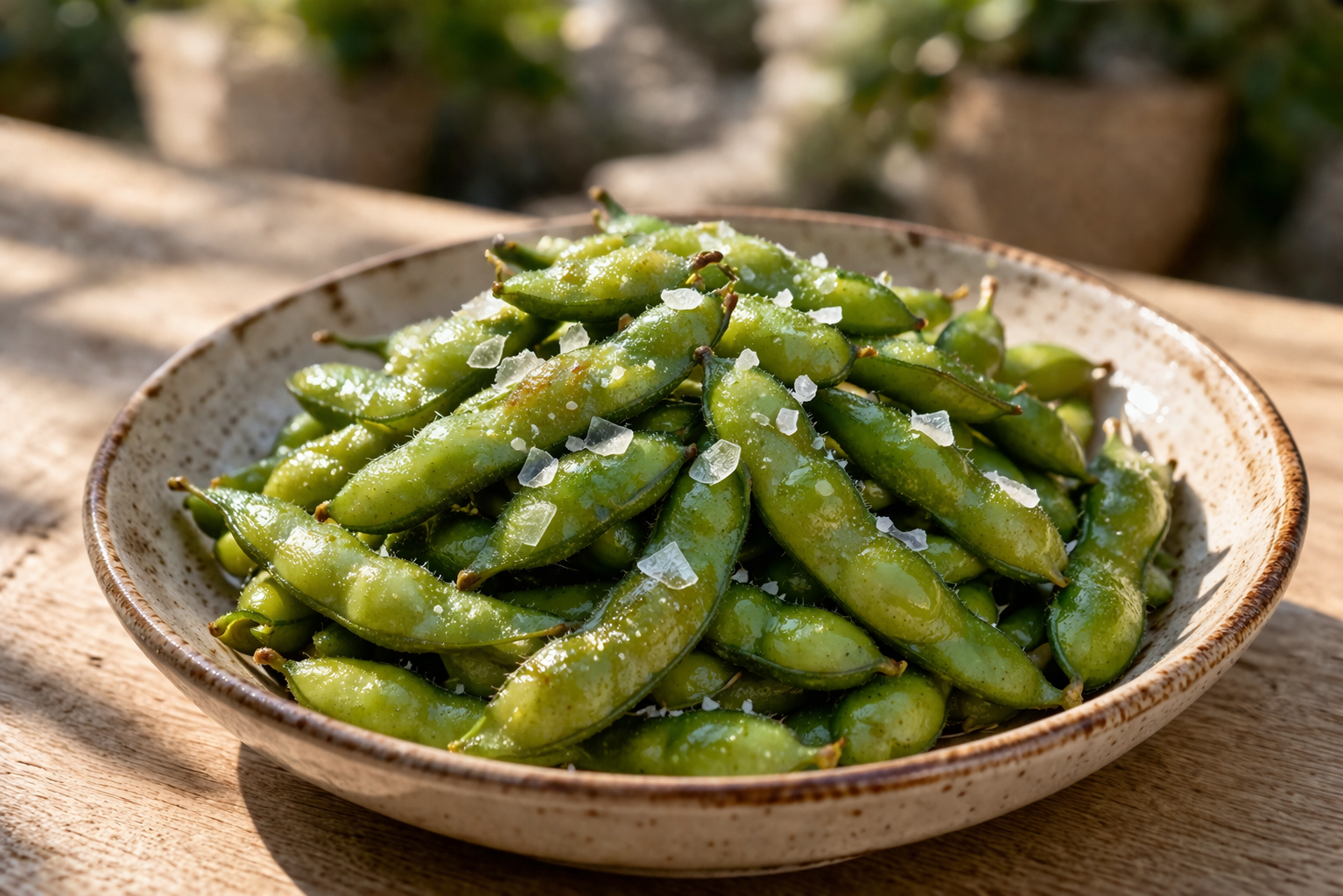 Edamame con sal Maldon