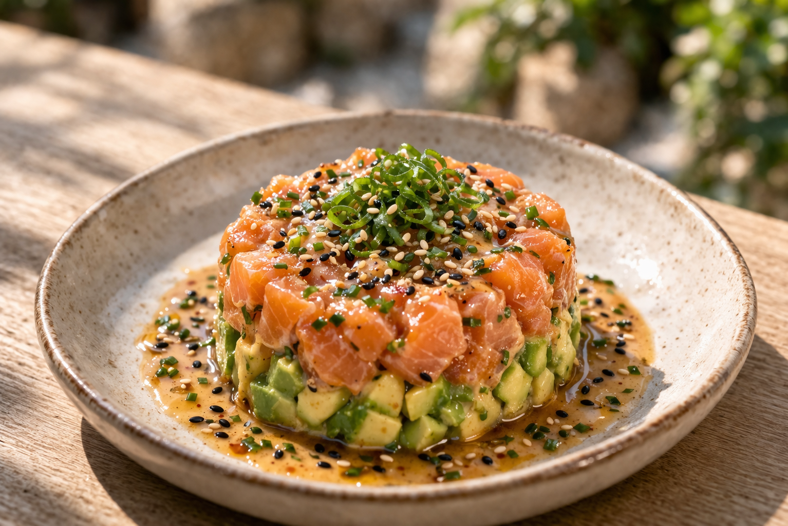 Tartar de salmón con aguacate