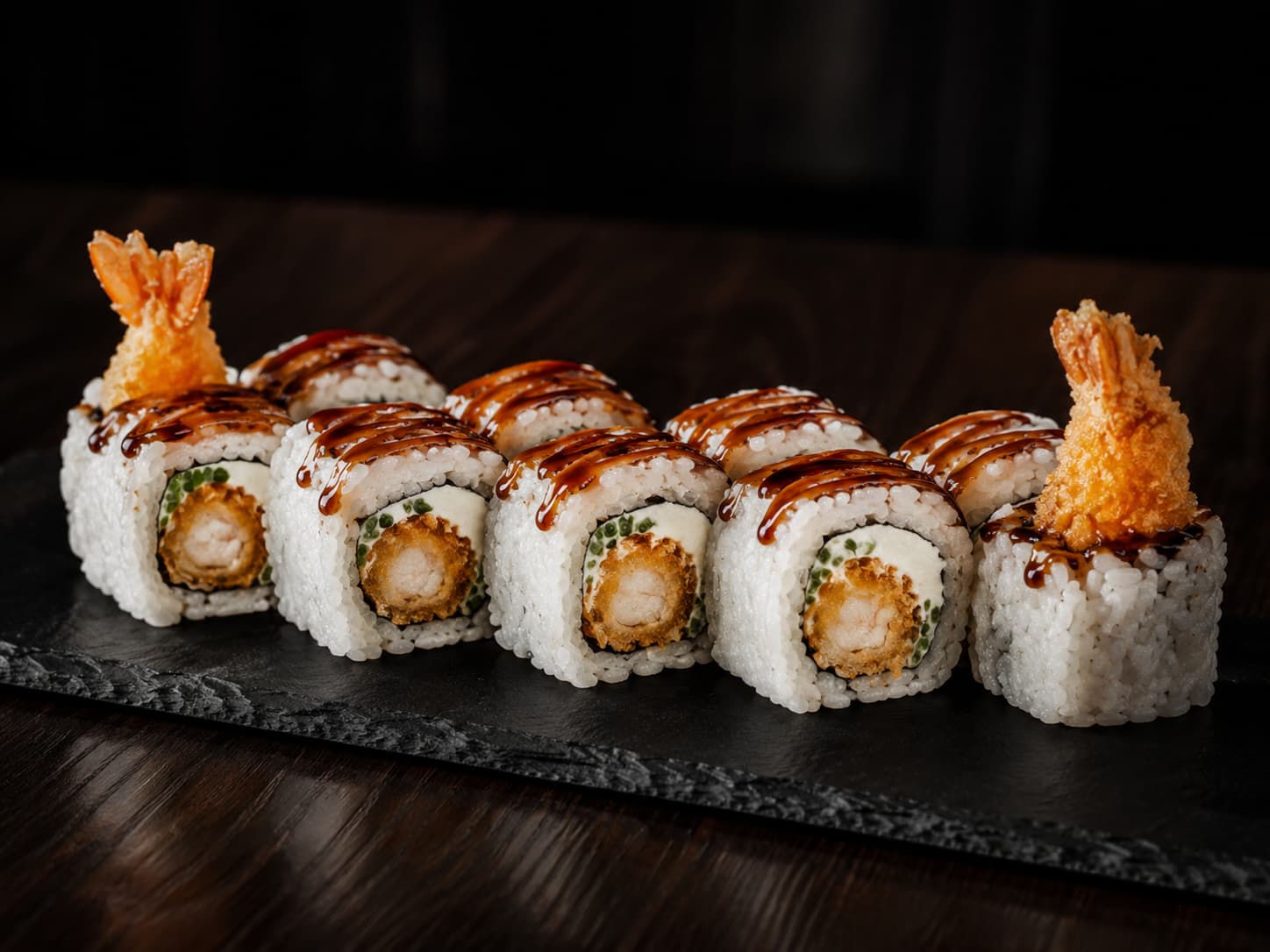 Roll de langostino en tempura (8 uds.)