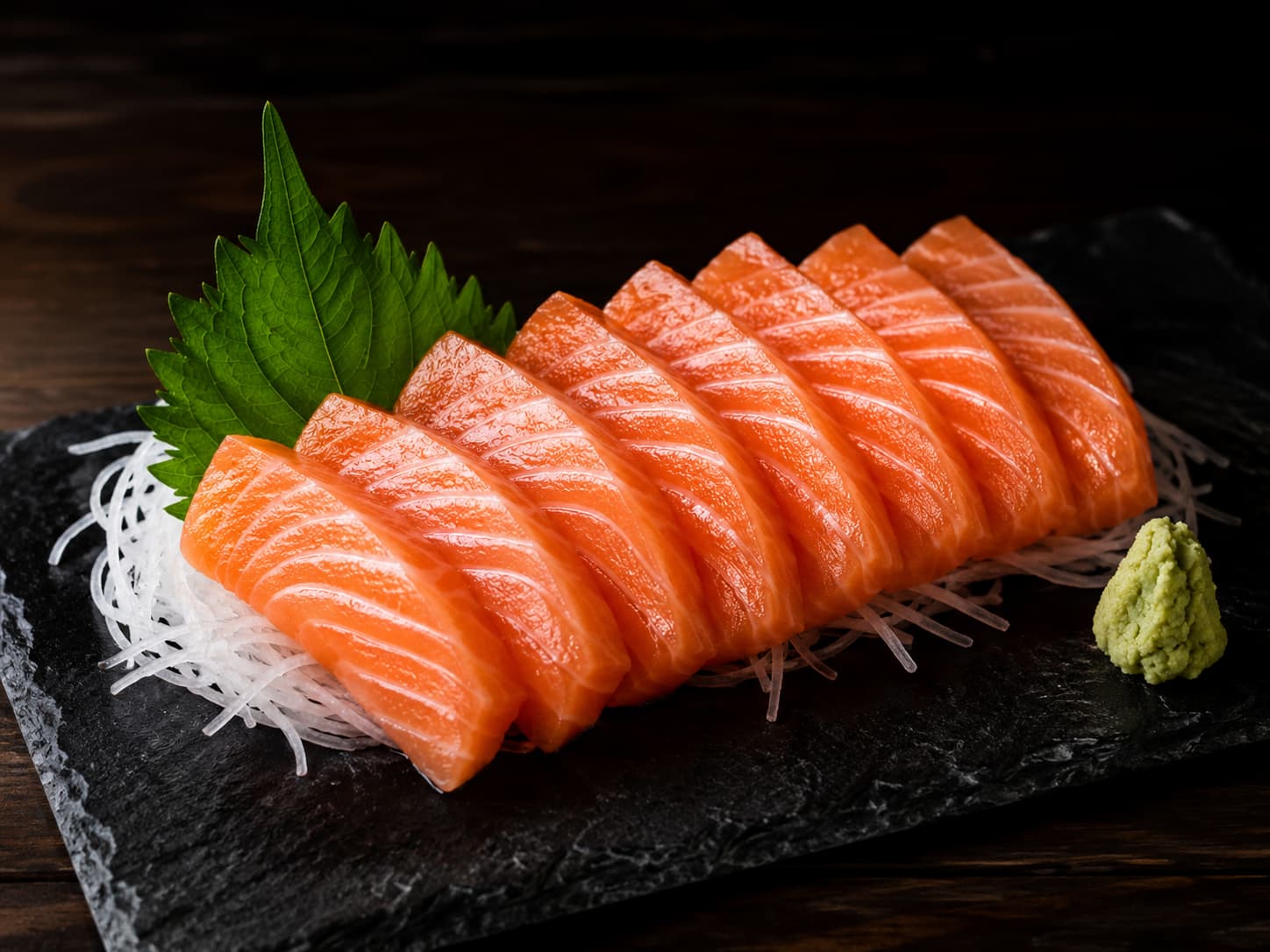 Sashimi de salmón (8 cortes)