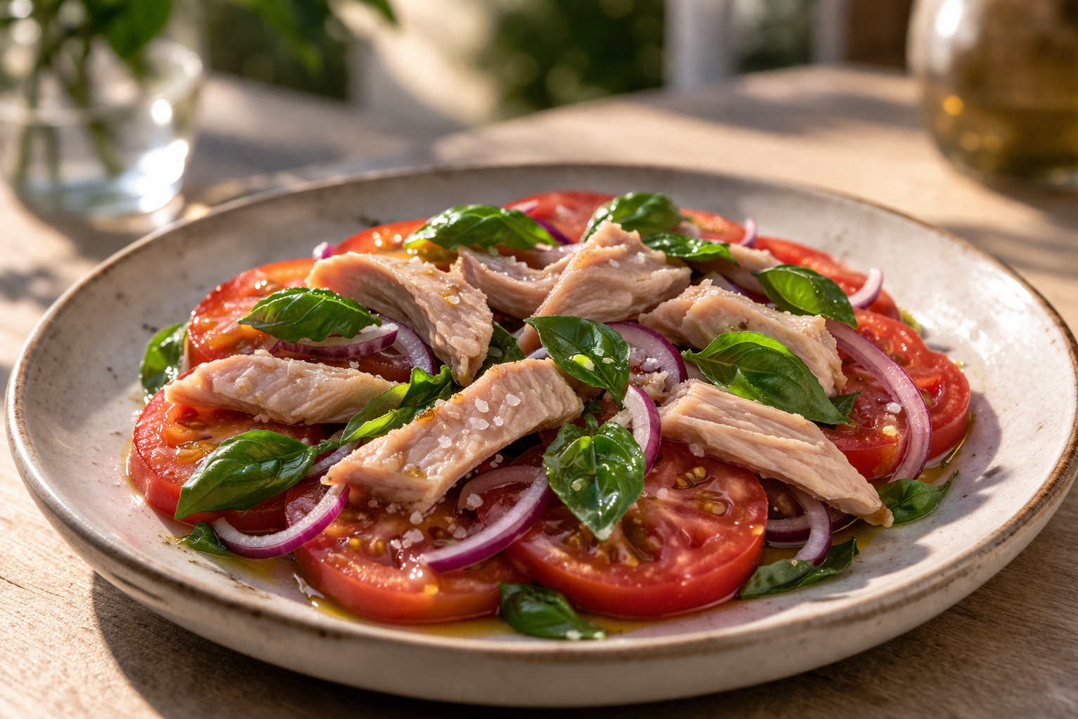 Ensalada de tomate raz y ventresca