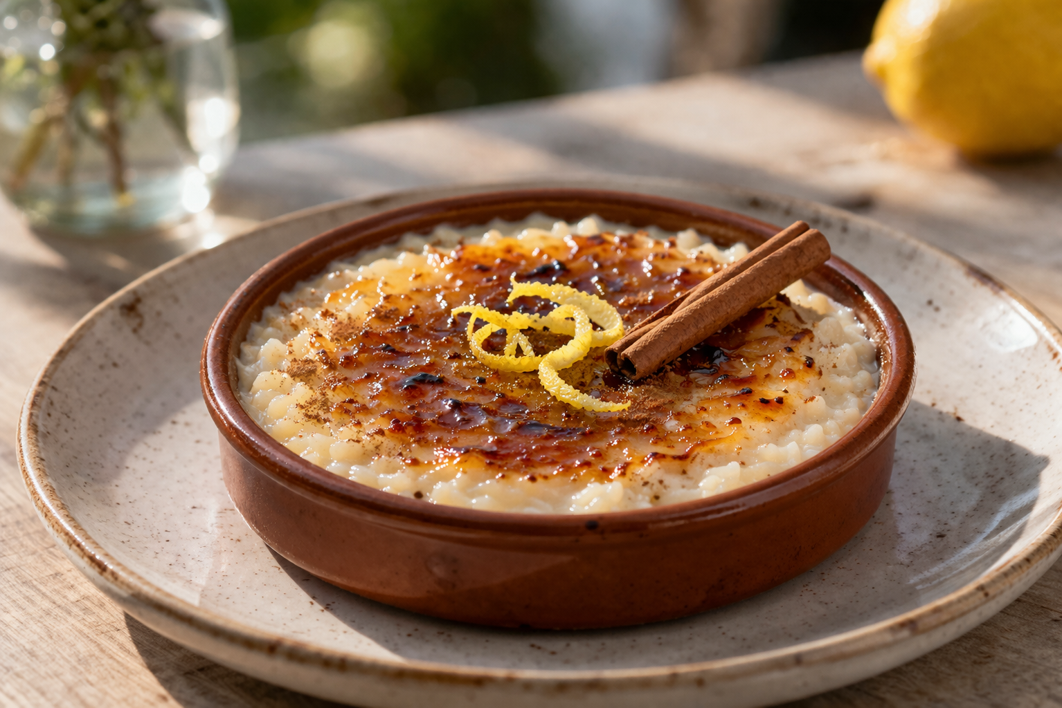 Arroz con leche caramelizado