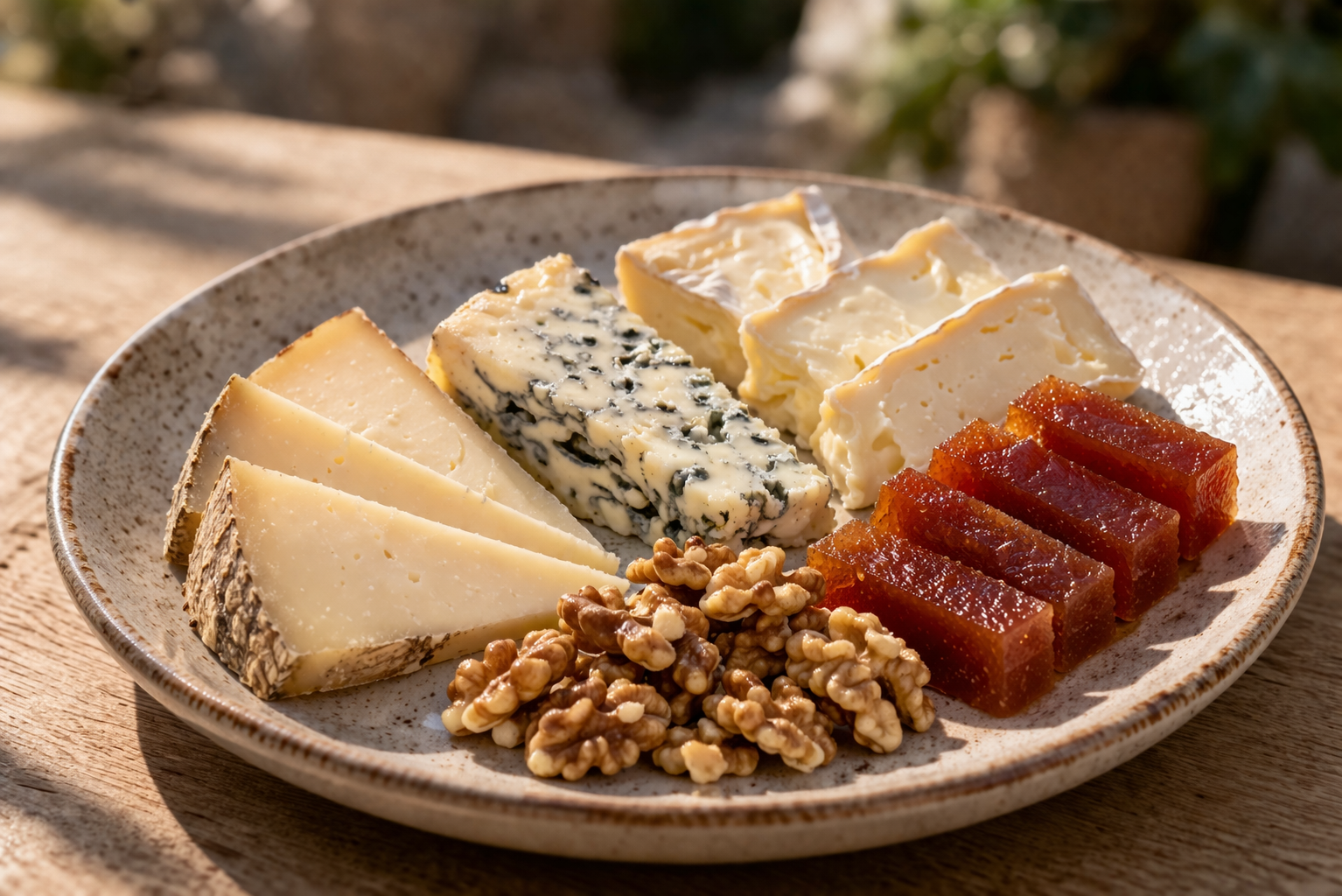 Quesos asturianes con membrillo